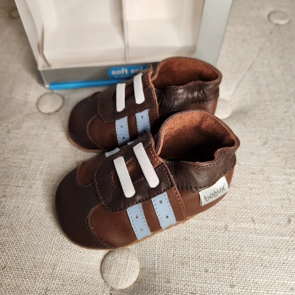 Bobux brown leather moccasins